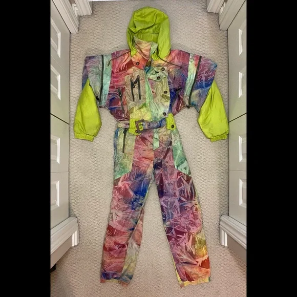 SOLD- Vintage Sporta One Piece Ski Suit Women’s Size 38. Made in Austria. - Picture 1 of 14